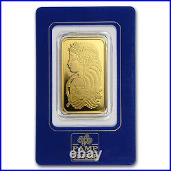 1 oz Gold Bar PAMP Suisse Lady Fortuna (Vintage, In Assay)