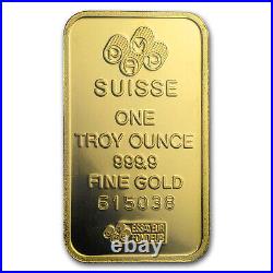 1 oz Gold Bar PAMP Suisse Lady Fortuna (Vintage, In Assay)