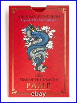 1 oz Gold Bar PAMP Suisse Lunar Legend Azure Dragon 999.9 Fine in Assay