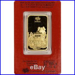 1 oz. Gold Bar PAMP Suisse Lunar Year of the Pig 999.9 Fine in Assay