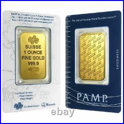1 oz Gold Bar PAMP Suisse New Design (In Assay)
