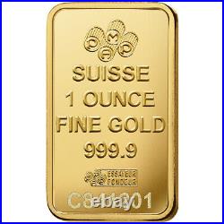 1 oz Gold Bar PAMP Suisse Rosa 999.9 Fine in Sealed Assay