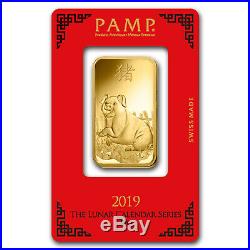 1 oz Gold Bar PAMP Suisse Year of the Pig (In Assay) SKU#173456