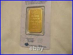 1 oz Gold Bar Pamp Suisse Lady Fortuna. 9999 Fine (Classic Assay) SN C087547