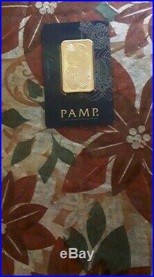 1 oz PAMP Gold Suisse Bar. 9999 Fine Sealed In Assay random serial number