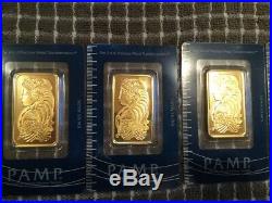 1 oz PAMP Gold Suisse Lady Fortuna Bar. 9999 Fine, Sealed In Assay, Untouched