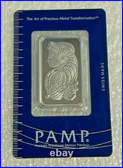 1 oz PAMP Platinum Suisse Lady Fortuna Bar. 9995 Fine Sealed In Assay