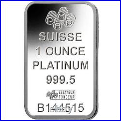 1 oz PAMP Suisse Fortuna Platinum Bar (New with Assay)