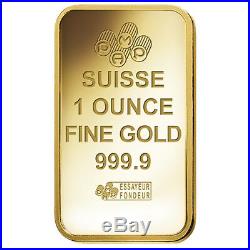 1 oz PAMP Suisse Gold Bar Buddha (in Assay). 9999 Fine