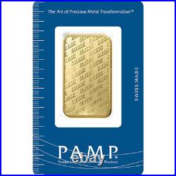1 oz PAMP Suisse Gold Bar (PAMP Design, New with Assay)