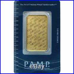 1 oz PAMP Suisse Gold Bar (PAMP Design, New with Assay)