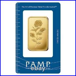 1 oz PAMP Suisse Rosa Gold Bar. 9999 Fine (In Assay)