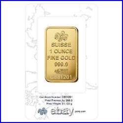 1 oz PAMP Suisse Rosa Gold Bar. 9999 Fine (In Assay)