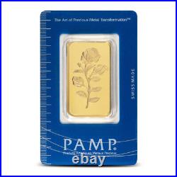 1 oz PAMP Suisse Rosa Gold Bar (New with Assay)