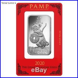 1 oz PAMP Suisse Year of the Mouse / Rat Platinum Bar (In Assay) Serial #4