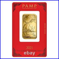 1 oz PAMP Suisse Year of the Ox Gold Bar (In Assay)