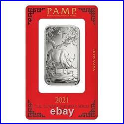 1 oz PAMP Suisse Year of the Ox Platinum Bar (In Assay)