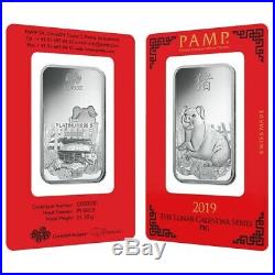 1 oz PAMP Suisse Year of the Pig Platinum Bar (In Assay)