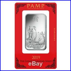 1 oz PAMP Suisse Year of the Pig Platinum Bar (In Assay)
