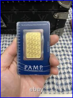 1 oz Pamp Suisse Gold Bar. 9999 Fine Gold With Sealed Assay Certificate