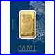 1 oz Pamp Suisse Gold FN Bar 9999 Fine Gold With Assay Fortuna Design