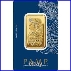 1 oz Pamp Suisse Gold FN Bar 9999 Fine Gold With Assay Fortuna Design