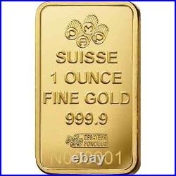 1 oz Pamp Suisse Gold FN Bar 9999 Fine Gold With Assay Fortuna Design