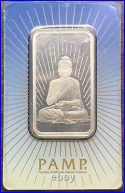 1 oz Pamp Suisse Religious Faith Series Buddha. 999 Silver In Assay