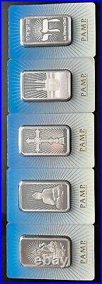 1 oz Pamp Suisse religious series full set Mecca Buddha Cross. 999 Silver