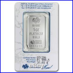 1 oz Platinum Bar PAMP Suisse (In Assay) SKU #46995