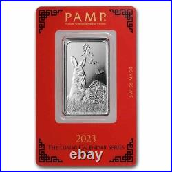 1 oz Platinum Bar PAMP Suisse (Year of the Rabbit) SKU#268075