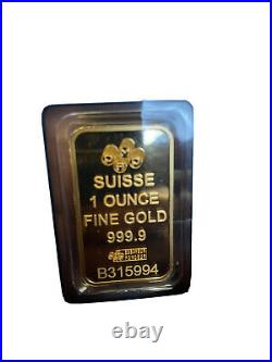 1 oz gold bar pamp suisse lady fortuna veriscan