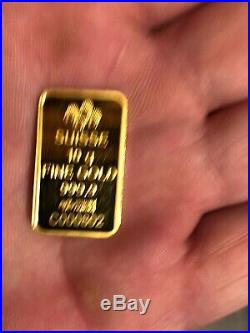 10 GRAM LIMITED EDITION PAMP SUISSE GOLD BAR WithCROSS! AWESOME NO SCRAP