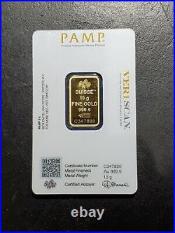 10 Gram Gold Bar PAMP Suisse Lady Fortuna