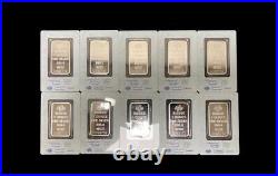 10 PIECE DEAL PAMP Suisse Lady Fortuna Silver Minted Bar 1oz