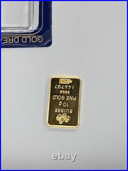 10 gram Gold Bar PAMP Suisse Fortuna 999.9 Open Tested (GS)