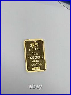 10 gram Gold Bar PAMP Suisse Fortuna 999.9 Tested (GS)