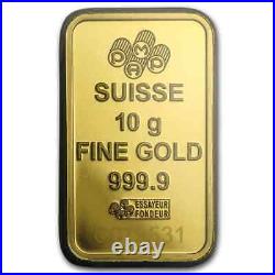 10 gram Gold Bar PAMP Suisse Fortuna Veriscan (In Assay)