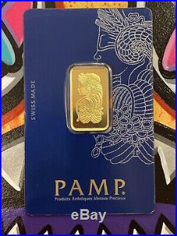 10 gram Gold Bar PAMP Suisse Lady Fortuna 999.9 Gold in Sealed Assay