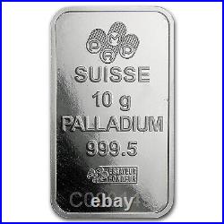 10 gram Palladium Bar PAMP Suisse (In Assay)