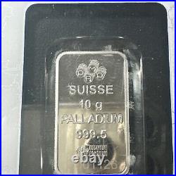 10 gram Palladium Bar PAMP Suisse (In Assay) LADY FORTUNA SEALED BAR