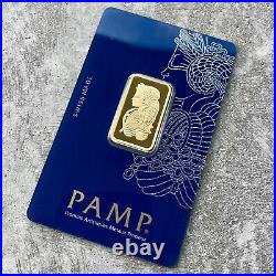 10 gram Pamp Suisse Gold Bar. 9999