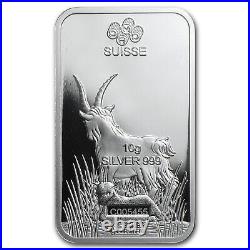 10 gram Silver Bar PAMP Suisse (Year of the Goat)