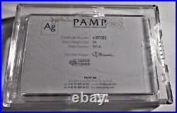 10 oz PAMP Suisse Silver Bar. 999 Fine Silver