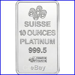 10 oz. Platinum Bar PAMP Suisse Fortuna 999.5 Fine in Plastic Case with Assay