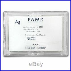 10 oz Silver Bar PAMP Suisse (Fortuna, In Capsule withAssay) SKU #65699