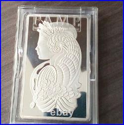 10 oz Silver Bar PAMP Suisse Lady Fortuna. 999 Silver In Capsule