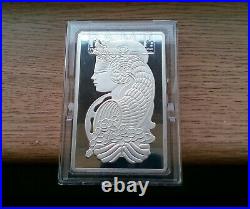 10 oz Silver Bar PAMP Suisse Lady Fortuna. 999 Silver In Capsule