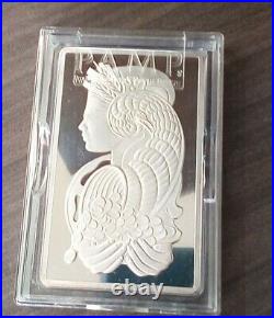 10 oz Silver Bar PAMP Suisse Lady Fortuna. 999 Silver In Capsule