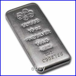 10 oz Silver Bar PAMP Suisse (Serialized) SKU#233637